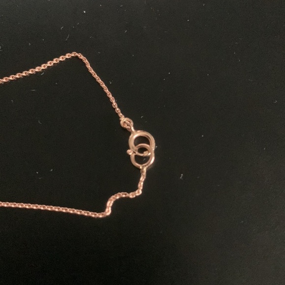 Stone & Strand Medium Princess Diamond Necklace 14k RG - Picture 4 of 6